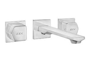 E.C.A. Royal Ankastre Lavabo Bataryası - 3 Delikli - Duvardan - Düz Çıkış Uçlu