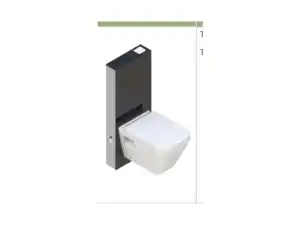 SEREL Glassbox Duvar Önü Cam Rezervuar Beyaz